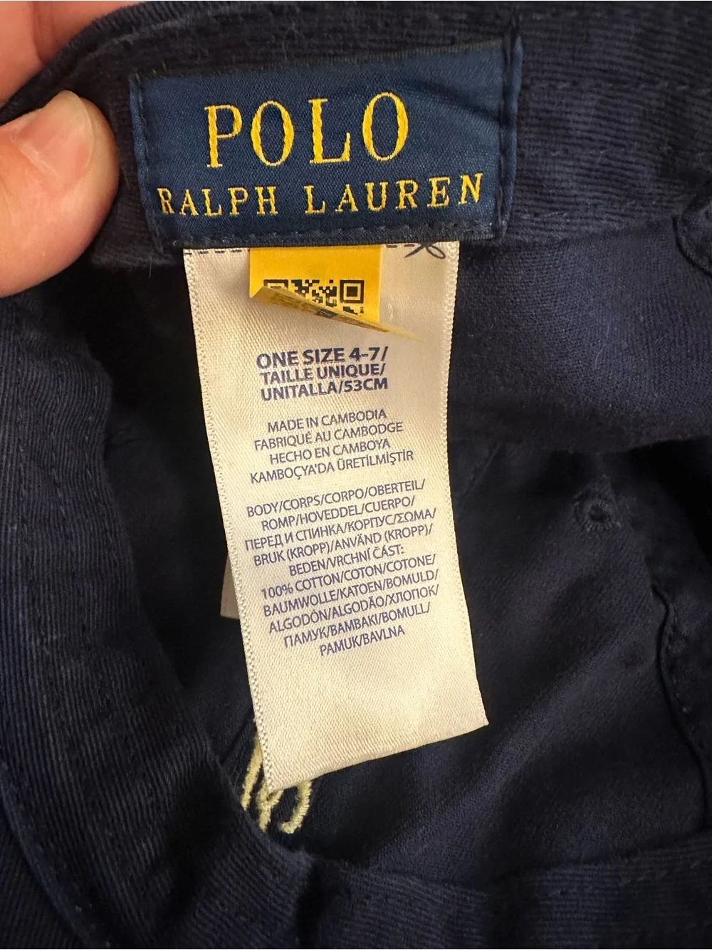 RALPH LAUREN Navy Blue Cap BOYS One Size 4-7